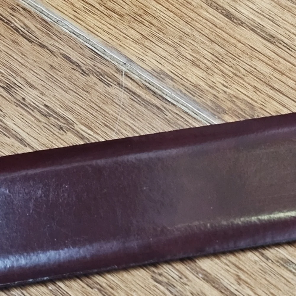 Reversible Burgundy To Black Silver‎ Buckle Italian Leather Made in Italy Belt